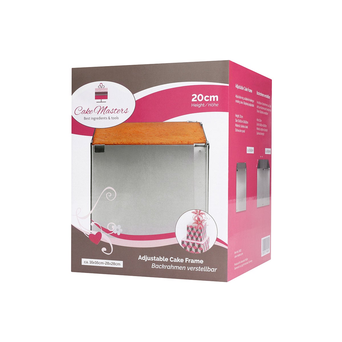 Cake-Masters Verstelbare Taartframe 20cm Hoog