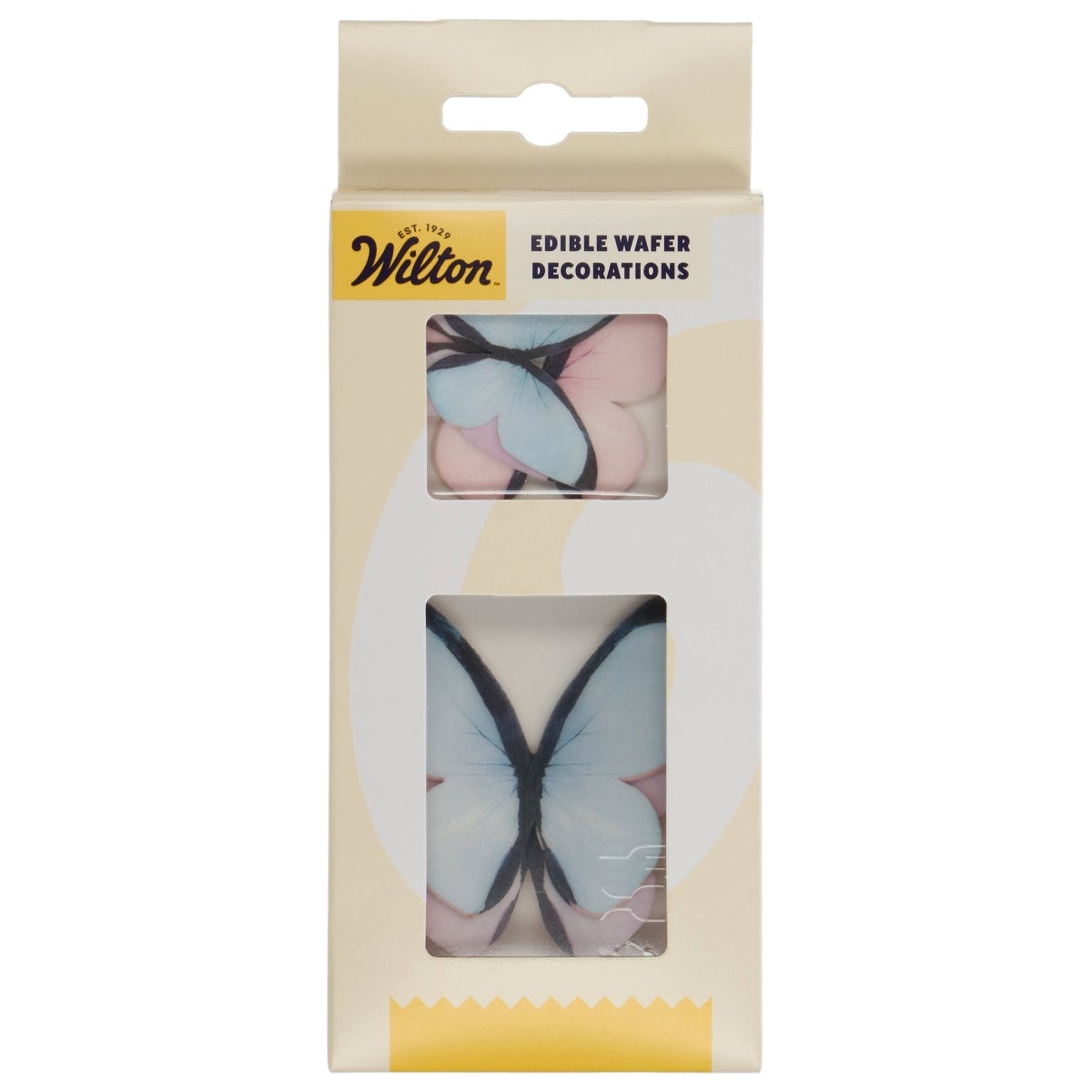Wilton Eetbare Papieren Decoraties Vlinders Pastel set/8 