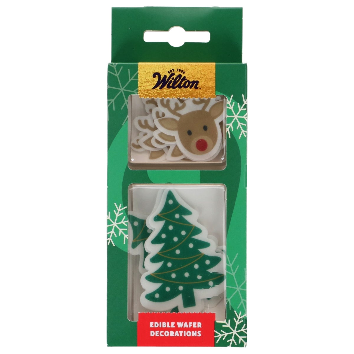 Wilton Eetbare Papieren Decoraties Rendieren & Kerstbomen set/9