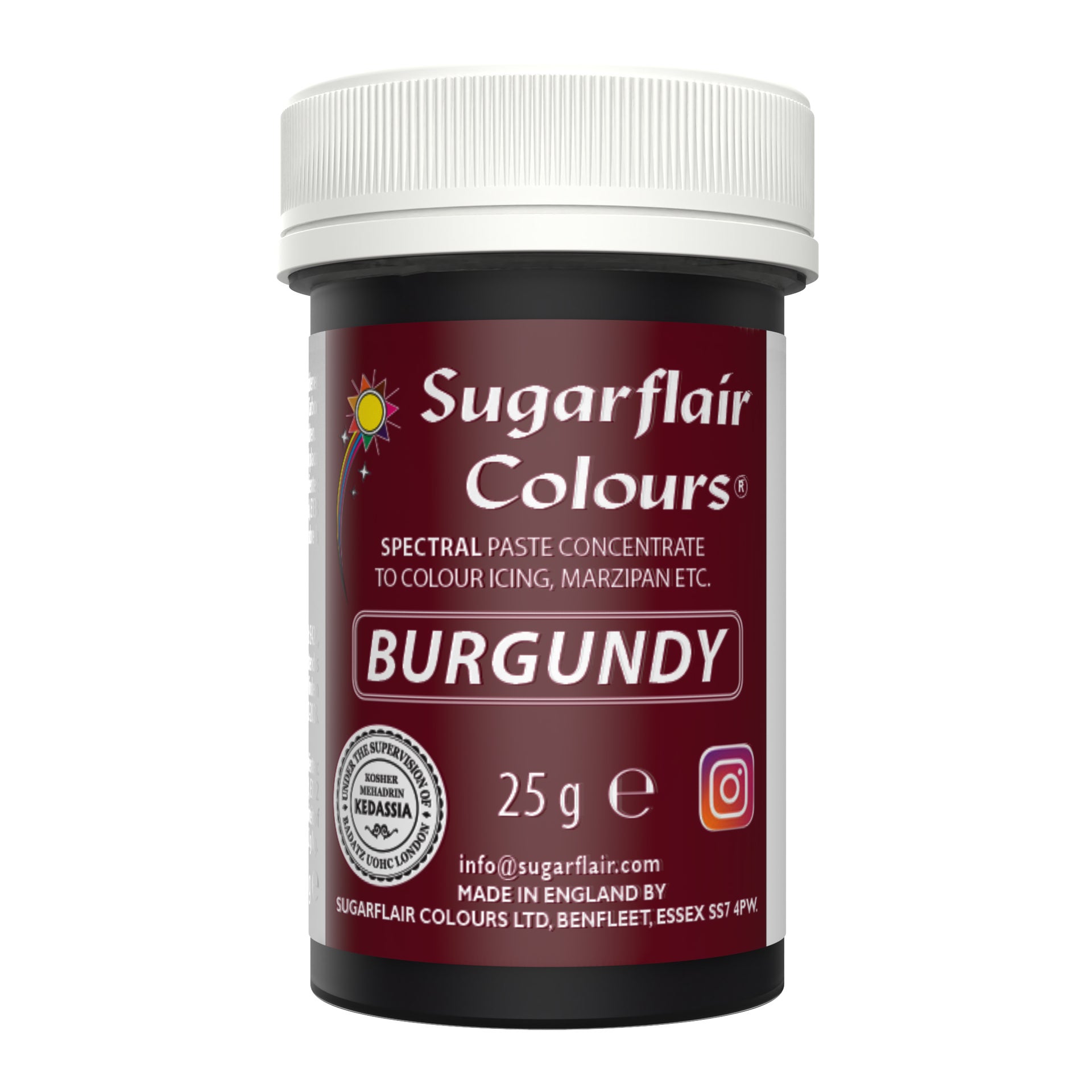 Sugarflair Paste Colour BURGUNDY, 25g