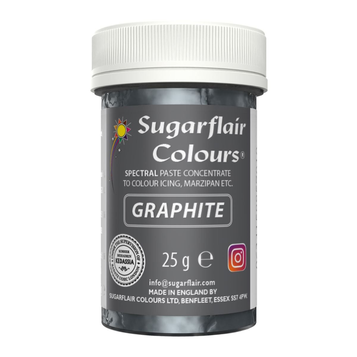 Sugarflair Paste Colour GRAPHITE 25g