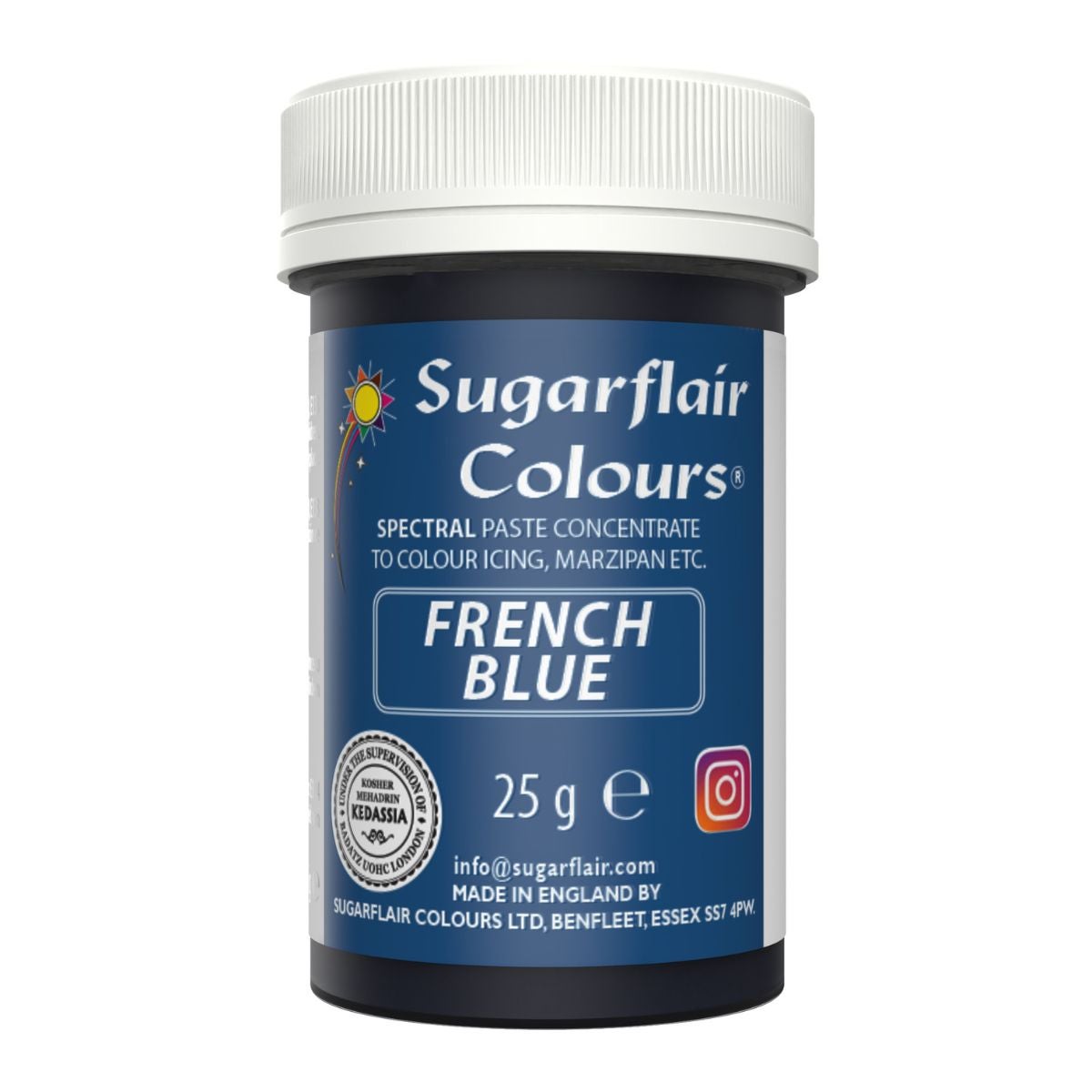 Sugarflair Spectral Kleurpasta - French Blue - 25g