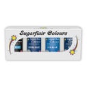 Sugarflair Paste Colour Mixed Blauw set/4