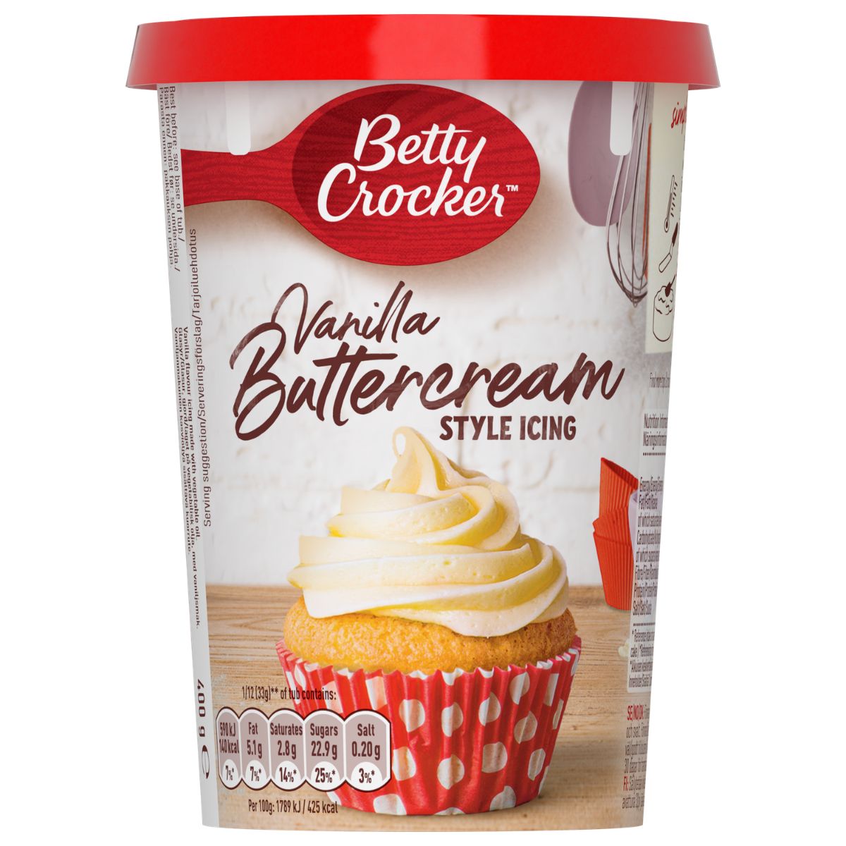 Betty Crocker Vanille Botercrème Icing 400g