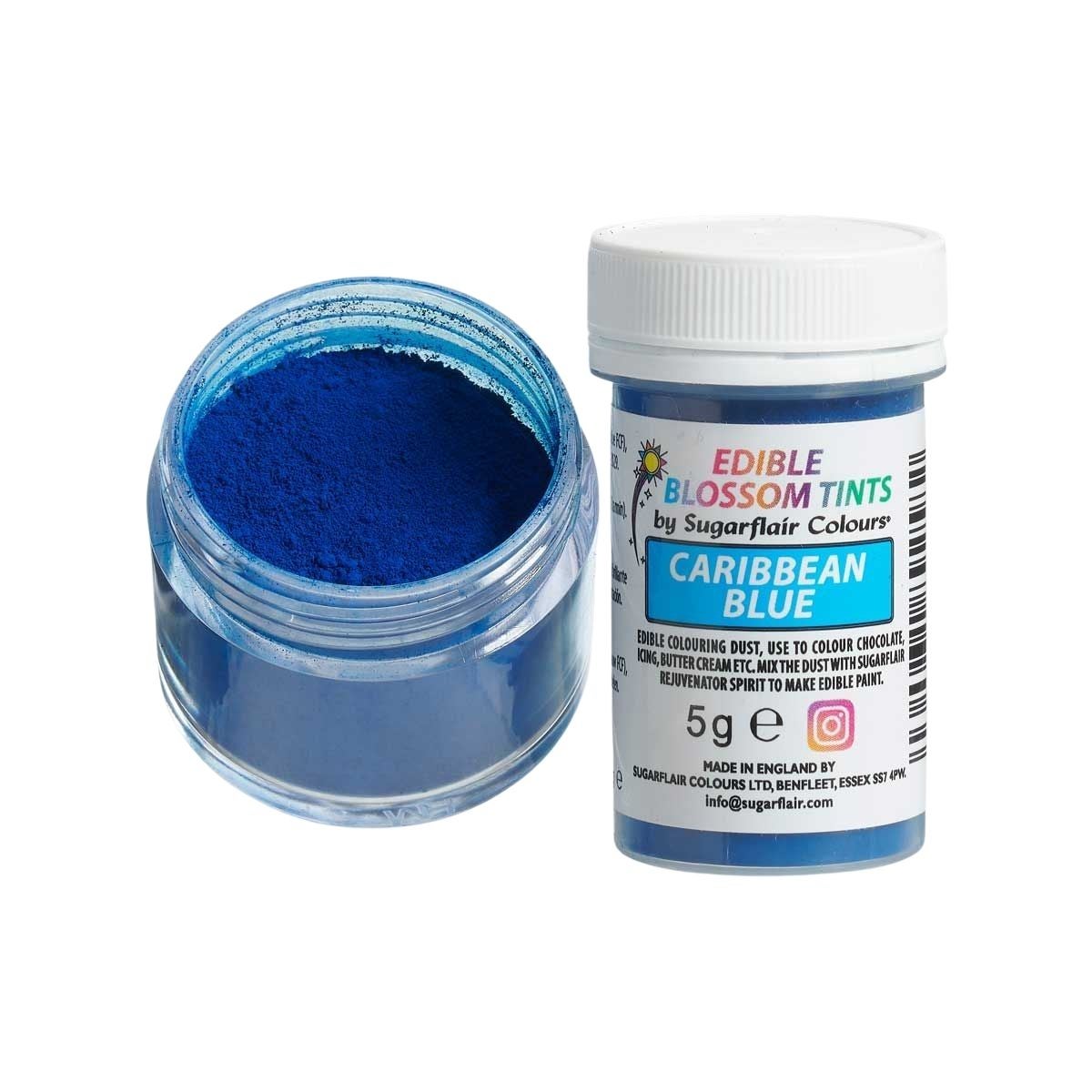 Sugarflair Blossom Tint Dust Caribbean Blauw 5g