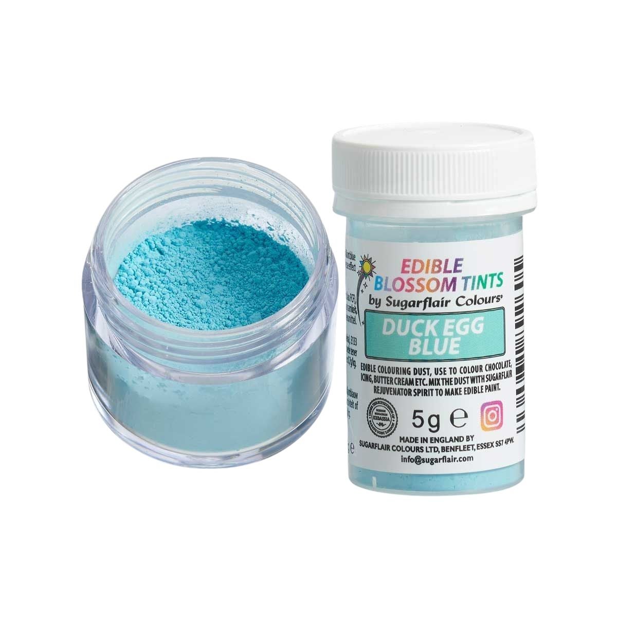 Sugarflair Blossom Tint Dust Duck Egg Blauw 5g