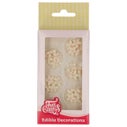 FunCakes Fondant Decoraties Chrysant Wit Lichtroze set/30
