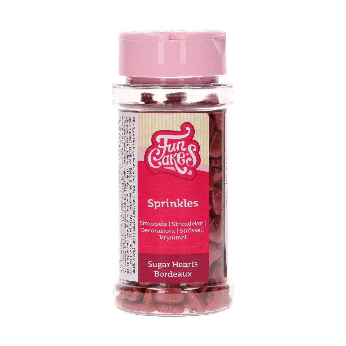 FunCakes Suikerhartjes Bordeaux 80g
