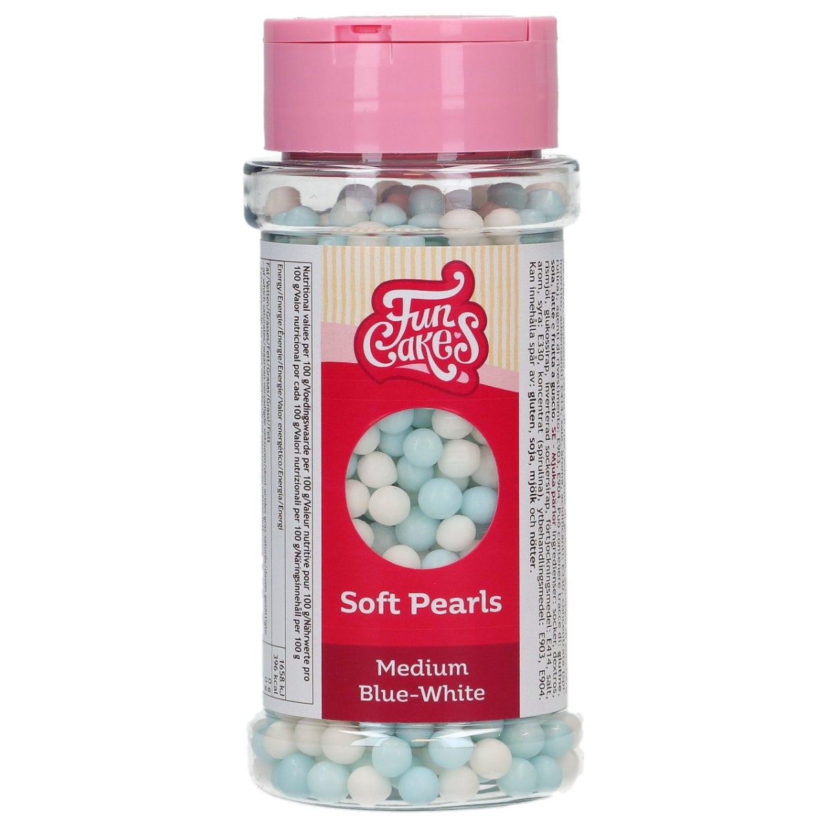 FunCakes Zachte Parels Medium Blauw/Wit 60 g