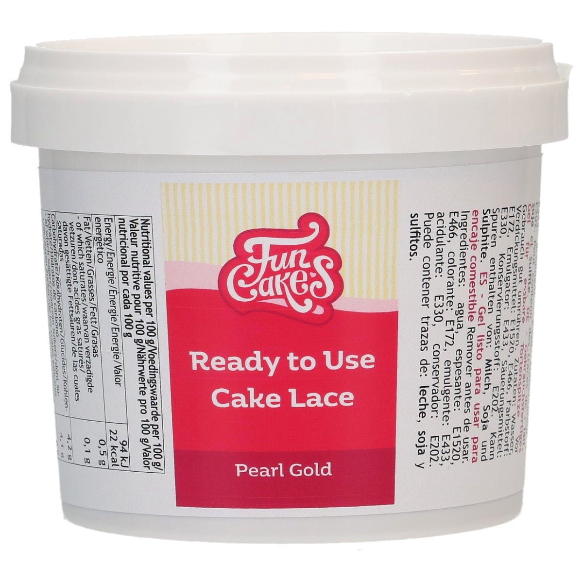 FunCakes Cake Lace Ready to Use Parel Goud 200 g