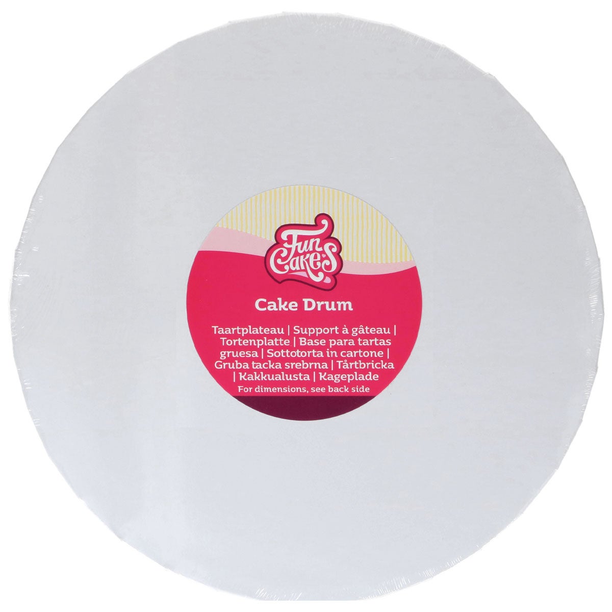 FunCakes Cake Drum Rond Wit Ø35cm 20mm
