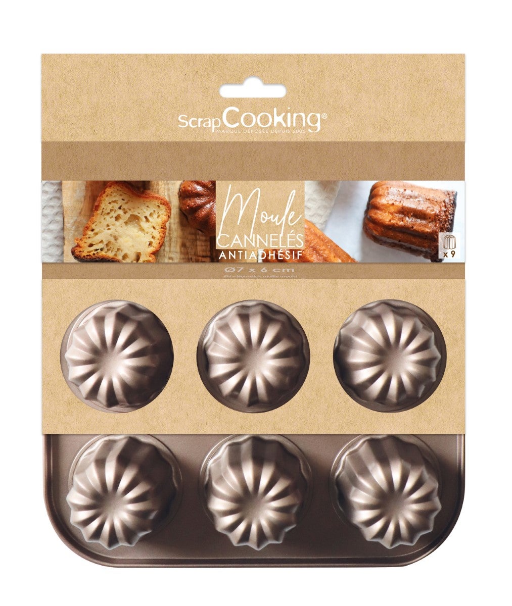 Scrapcooking Anti-aanbak Canelé Vorm - 9 holtes