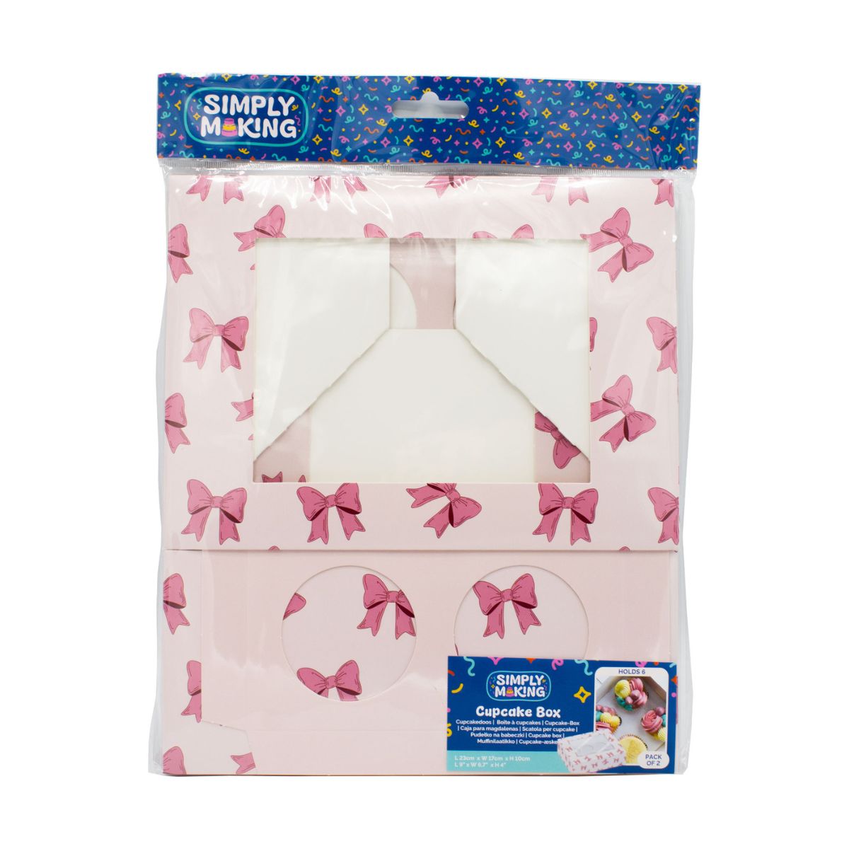 Simply Making Cupcake Doos Pink Ribbons 6 pk/2