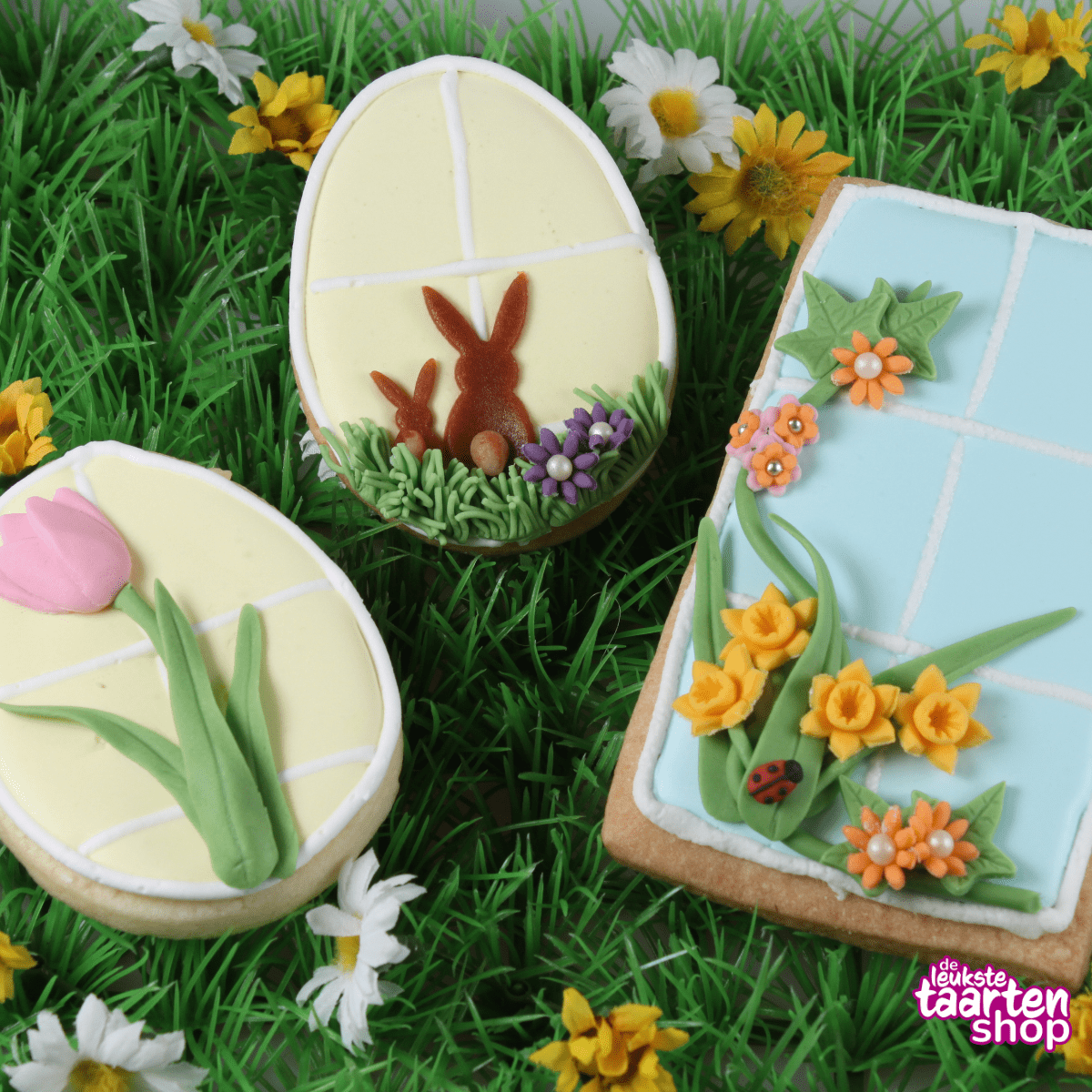 Paaskoekjes met Fondant Bloemen