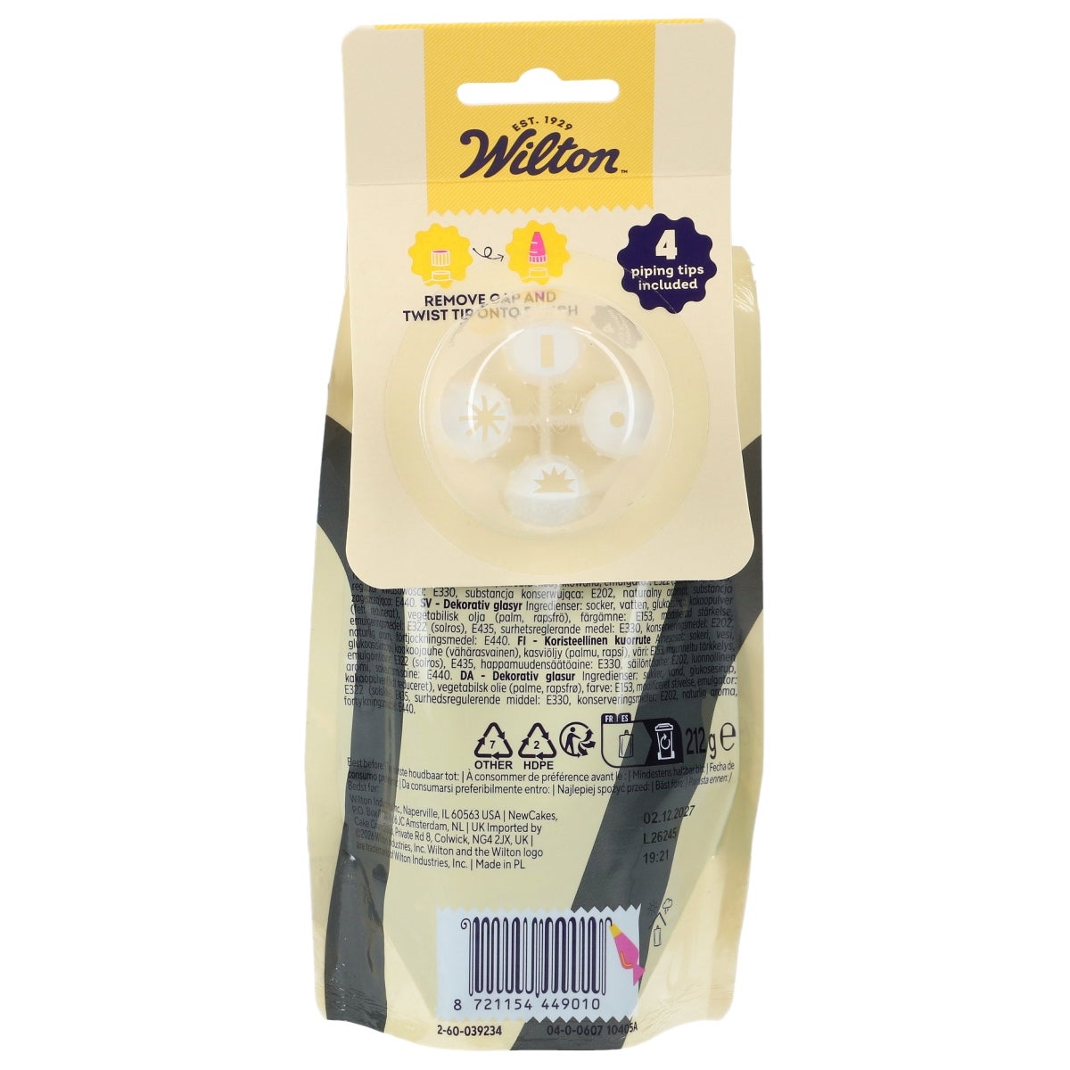 Wilton Decorator Icing Zwart 212g