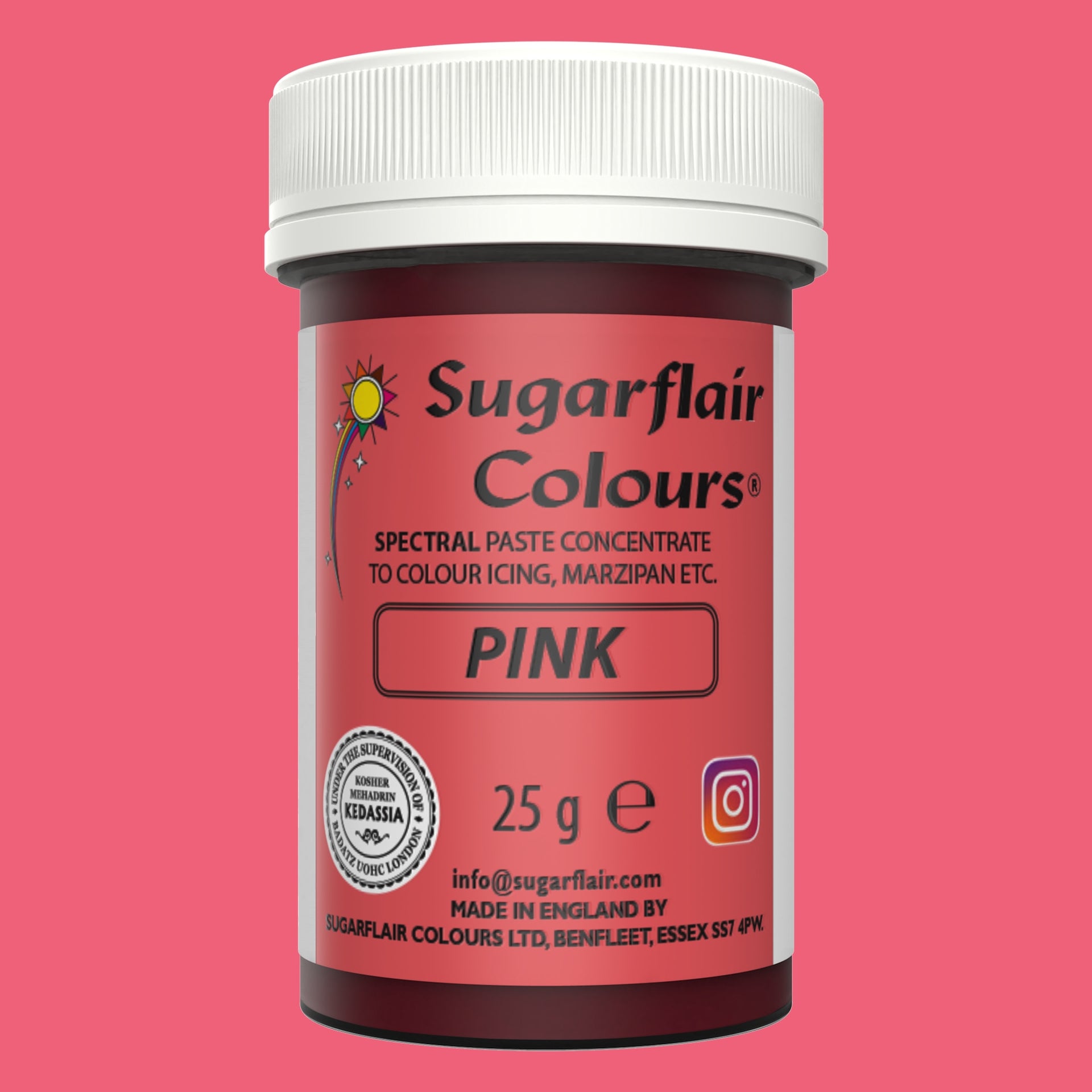 Sugarflair Paste Colour Roze 25g