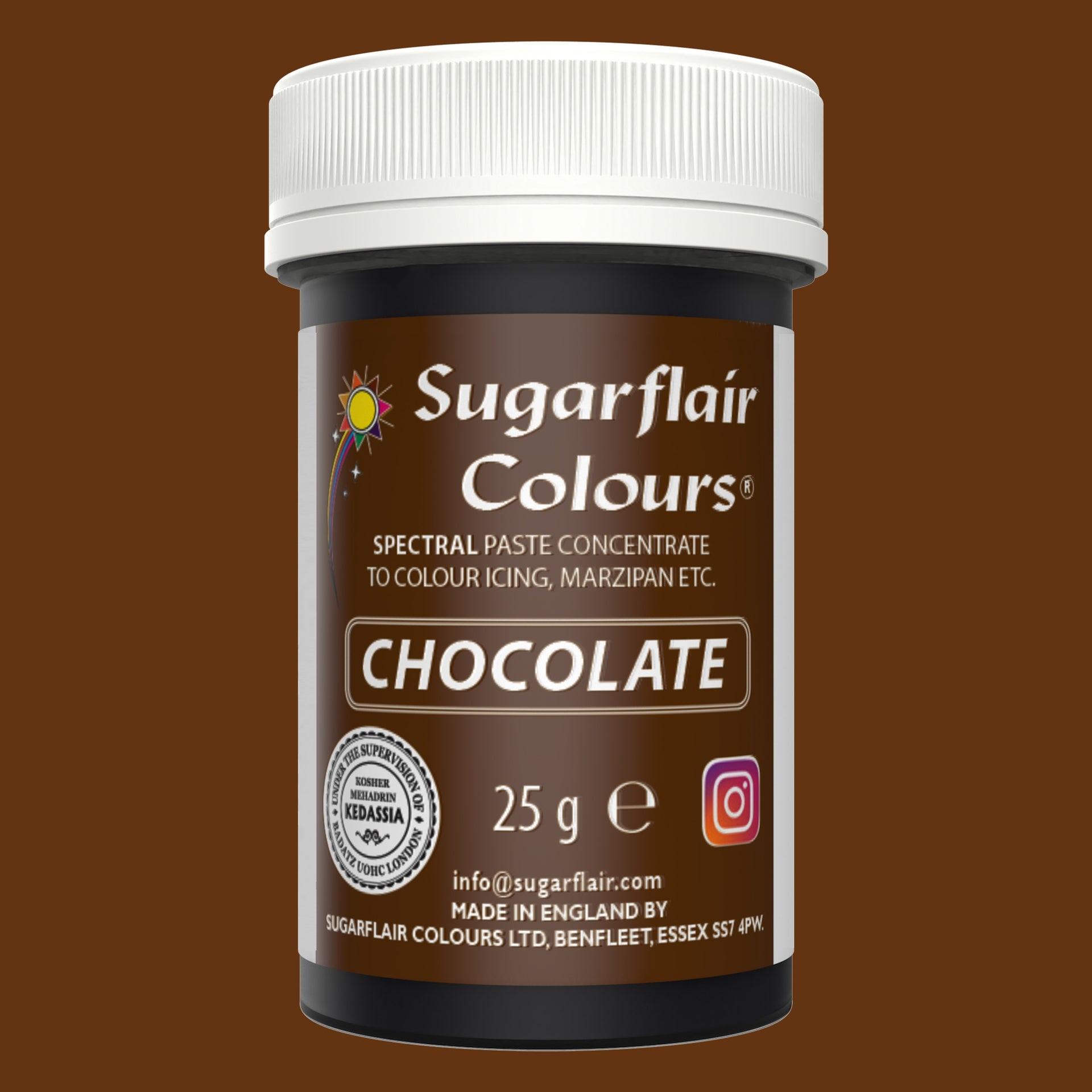 Sugarflair Paste Colour Chocolade 25g