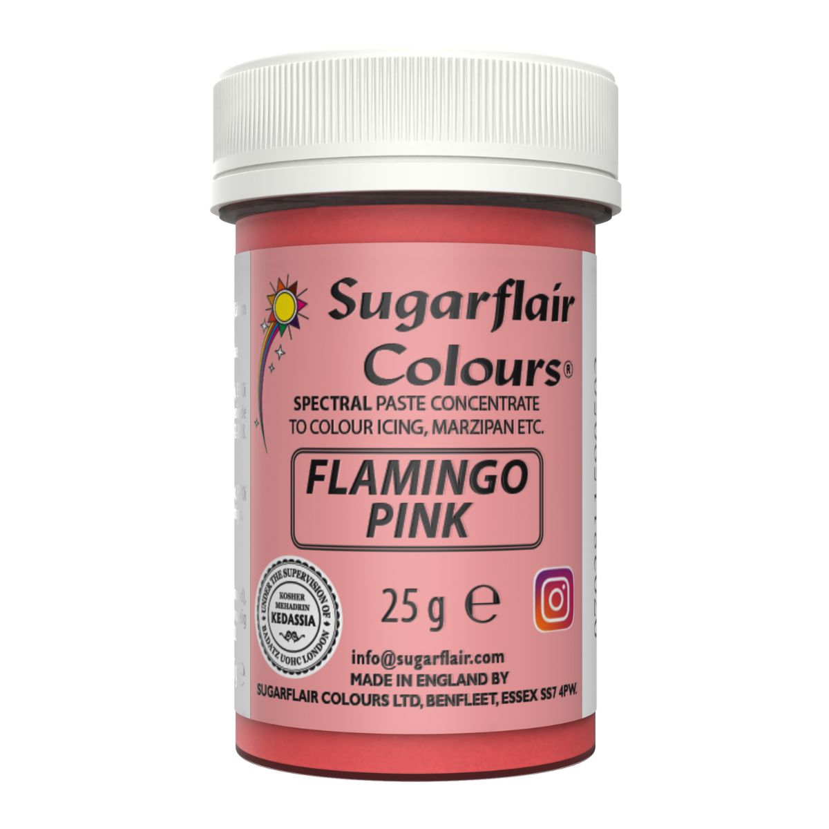 Sugarflair Paste Colour FLAMINGO PINK, 25g