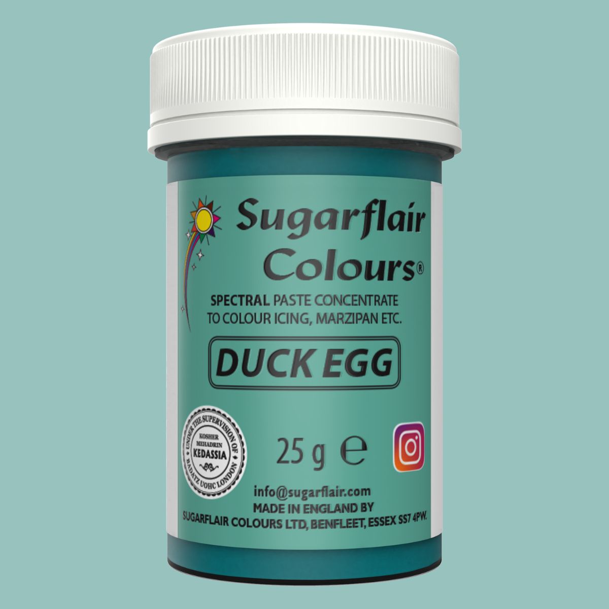 Sugarflair Paste Colour Duck Egg 25g