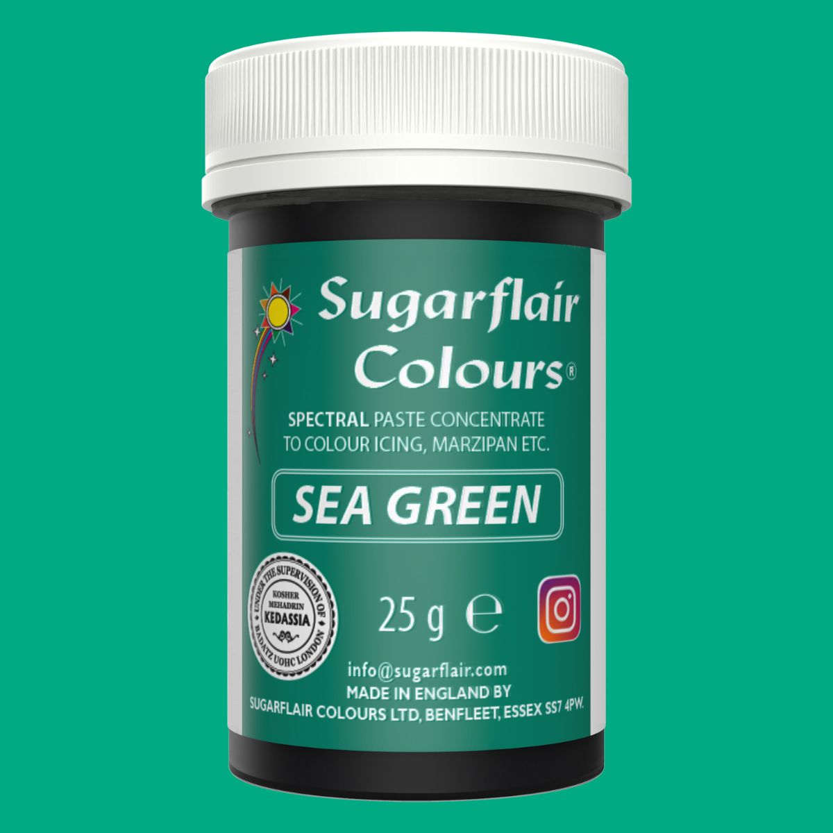 Sugarflair Paste Colour Sea Green 25g