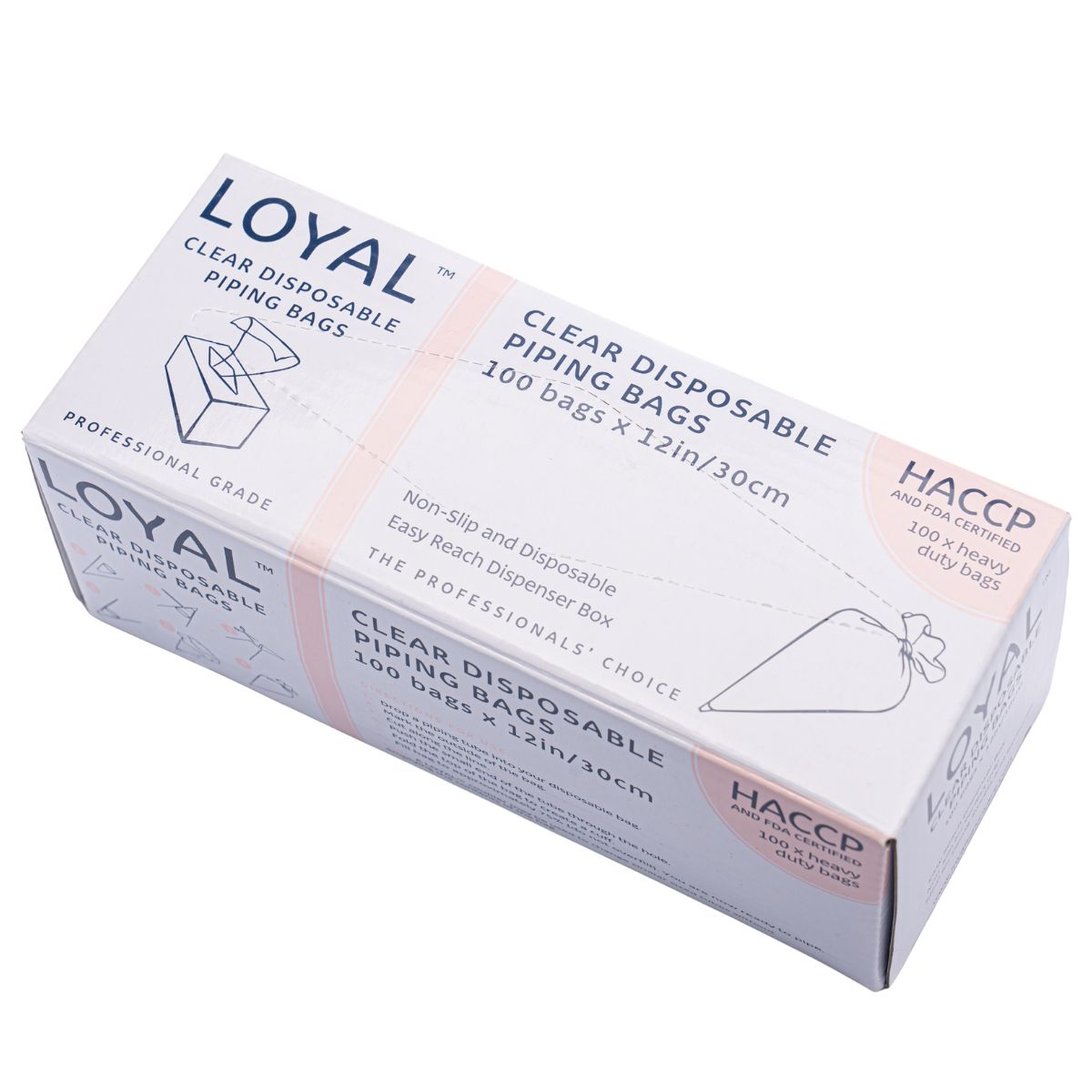 LOYAL Wegwerp Spuitzakken Transparant 30cm pk/100