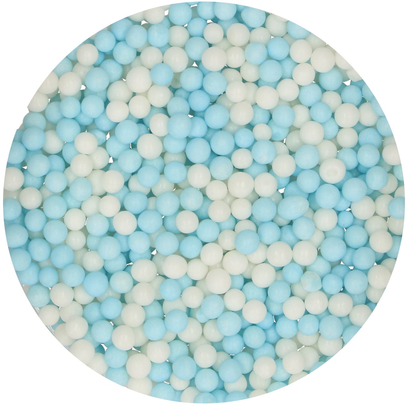 FunCakes Soft Pearls Medium Blauw/Wit 60g