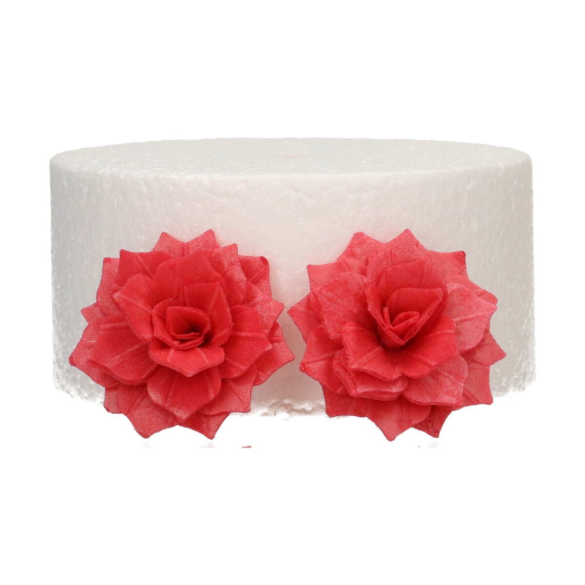 FunCakes Eetbare Papieren Bloemen Deluxe Roos Rosalia Rood Medium pk/15
