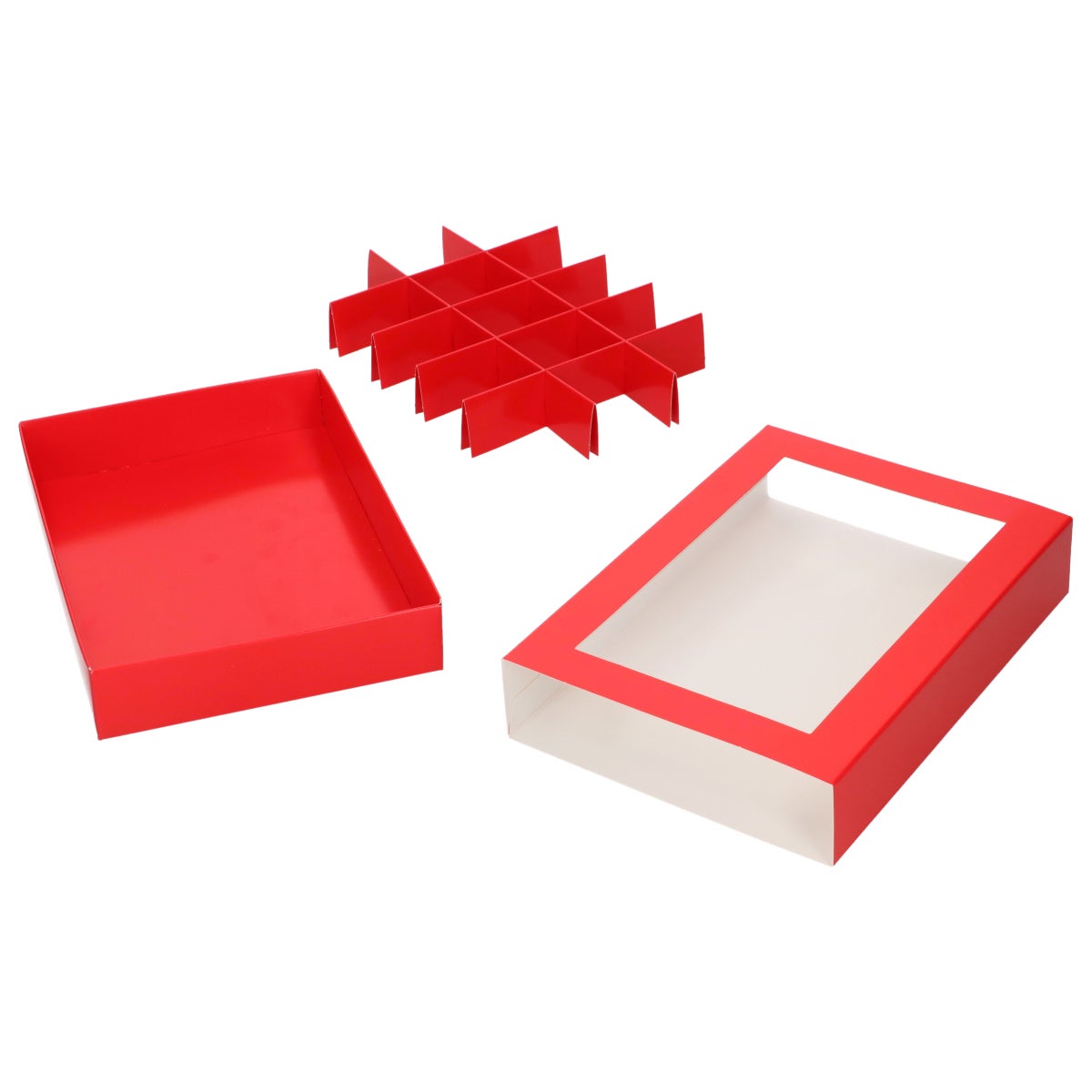 FunCakes Chocoladeletterdoos Rood 20x14x3,5cm pk/10