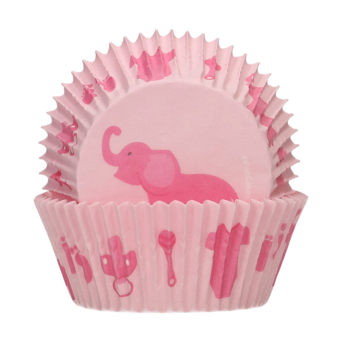 FunCakes Cupcakevormpjes Baby Roze pk/48