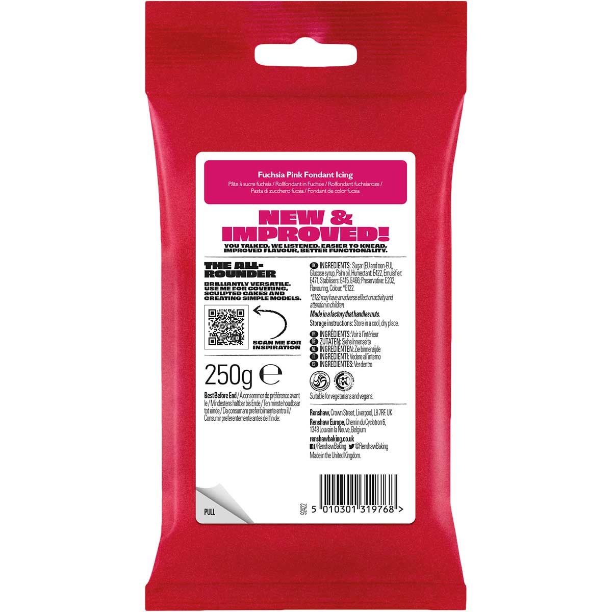 Renshaw Fondant Fuchsia Roze 250g