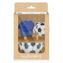 ScrapCooking Baking Cups & Toppers Voetbal set/24