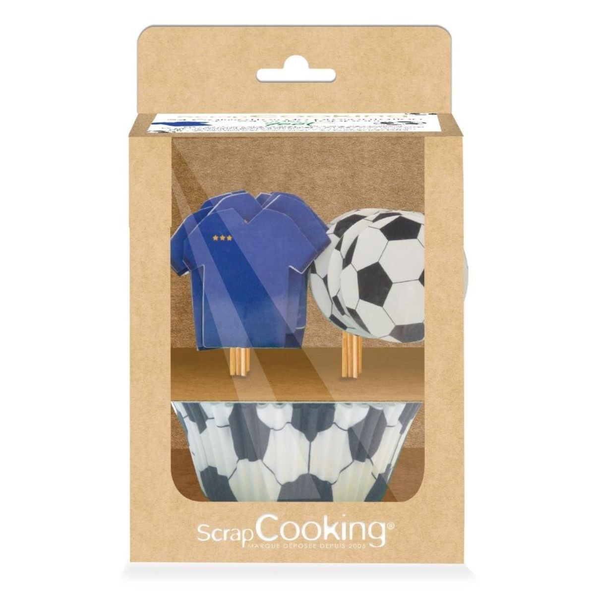 ScrapCooking Baking Cups & Toppers Voetbal Set/24