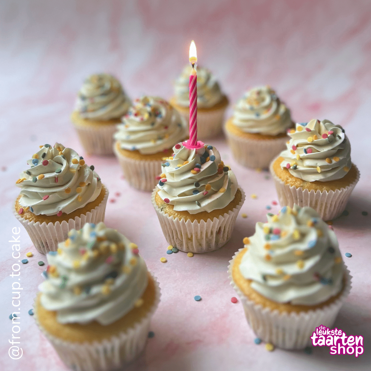 Feestelijke Confetti Cupcakes 