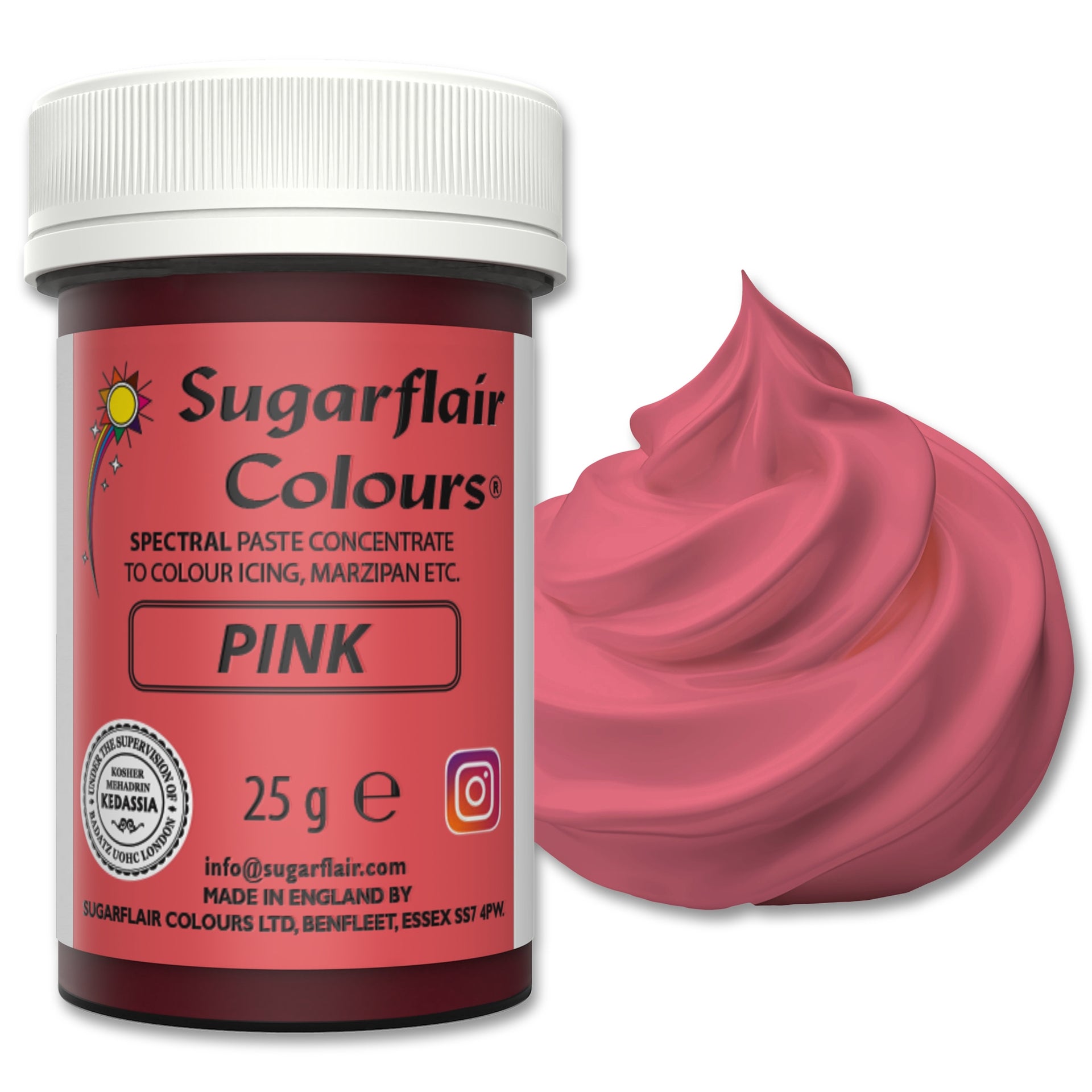 Sugarflair Paste Colour Roze 25g