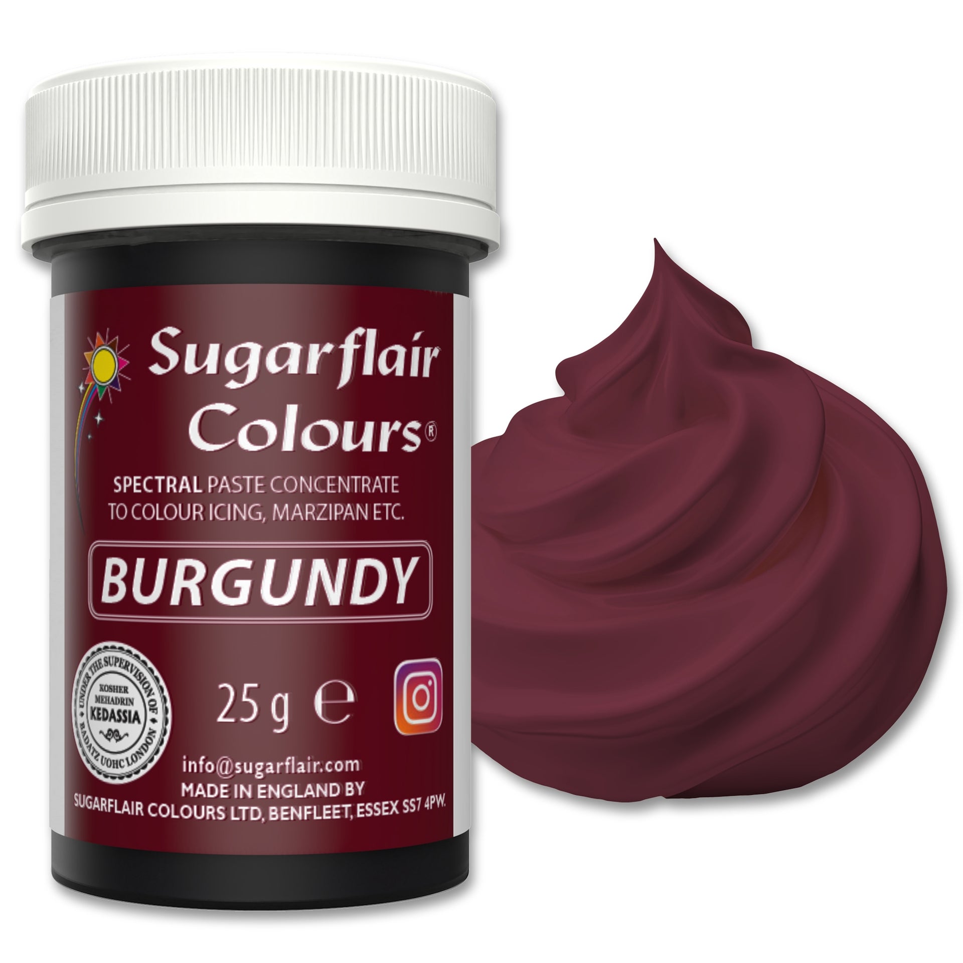 Sugarflair Paste Colour Burgundy 25g