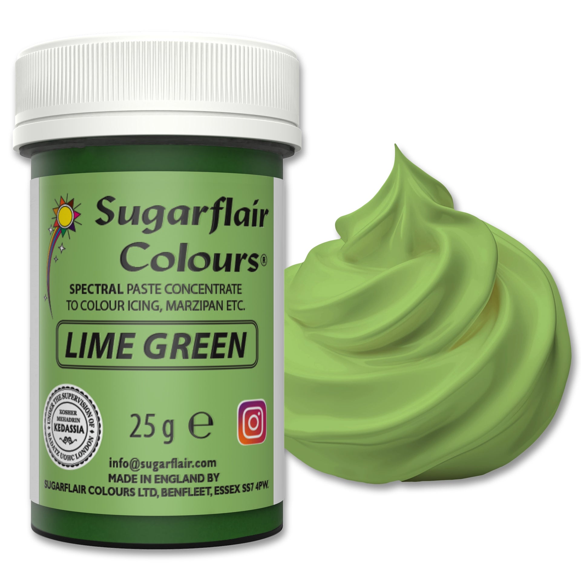 Sugarflair Paste Colour Lime Green 25g