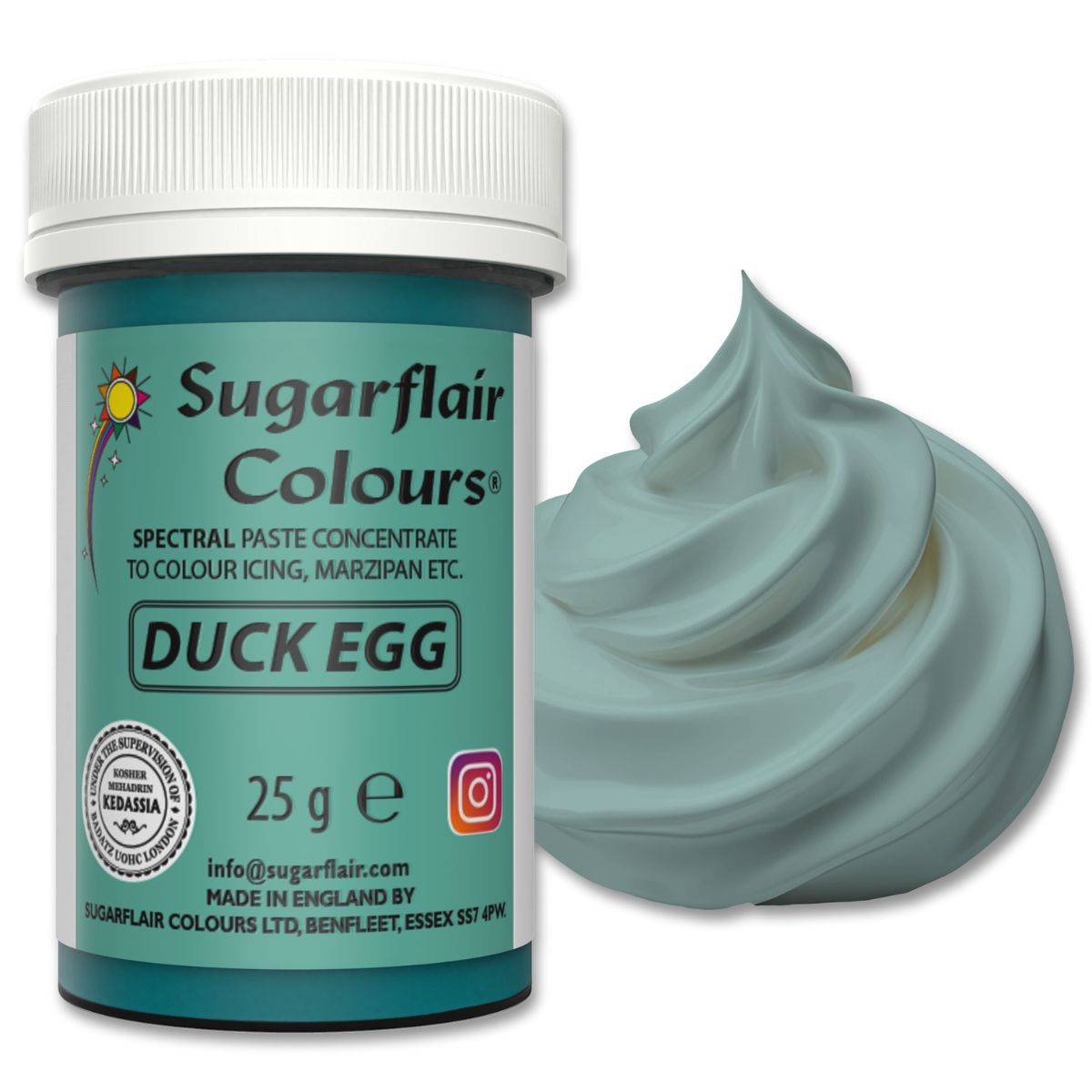 Sugarflair Paste Colour Duck Egg 25g