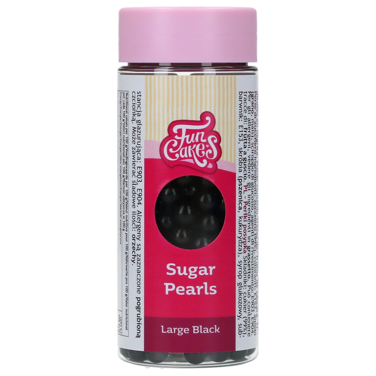 FunCakes Sugar Pearls Large Zwart 80g