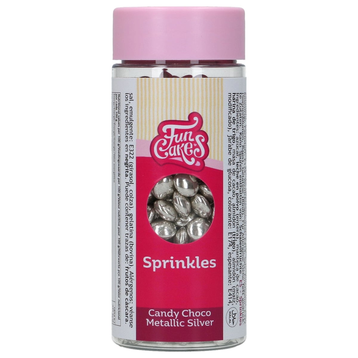 FunCakes Choco Lentils Metallic Zilver 80g