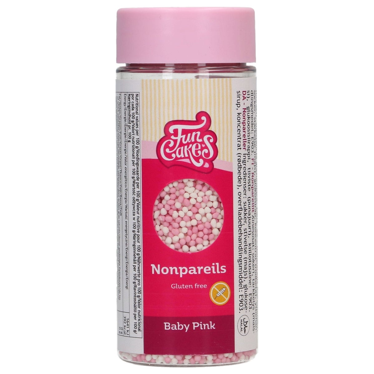 FunCakes Glutenvrije Nonpareils Baby Roze 80g