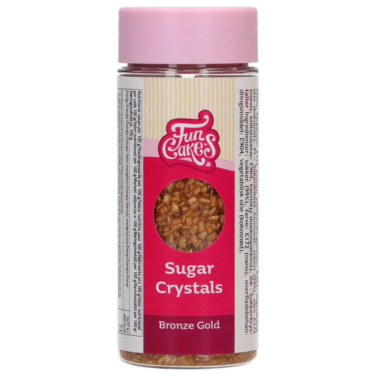 FunCakes Sugar Crystals Brons Goud 80g