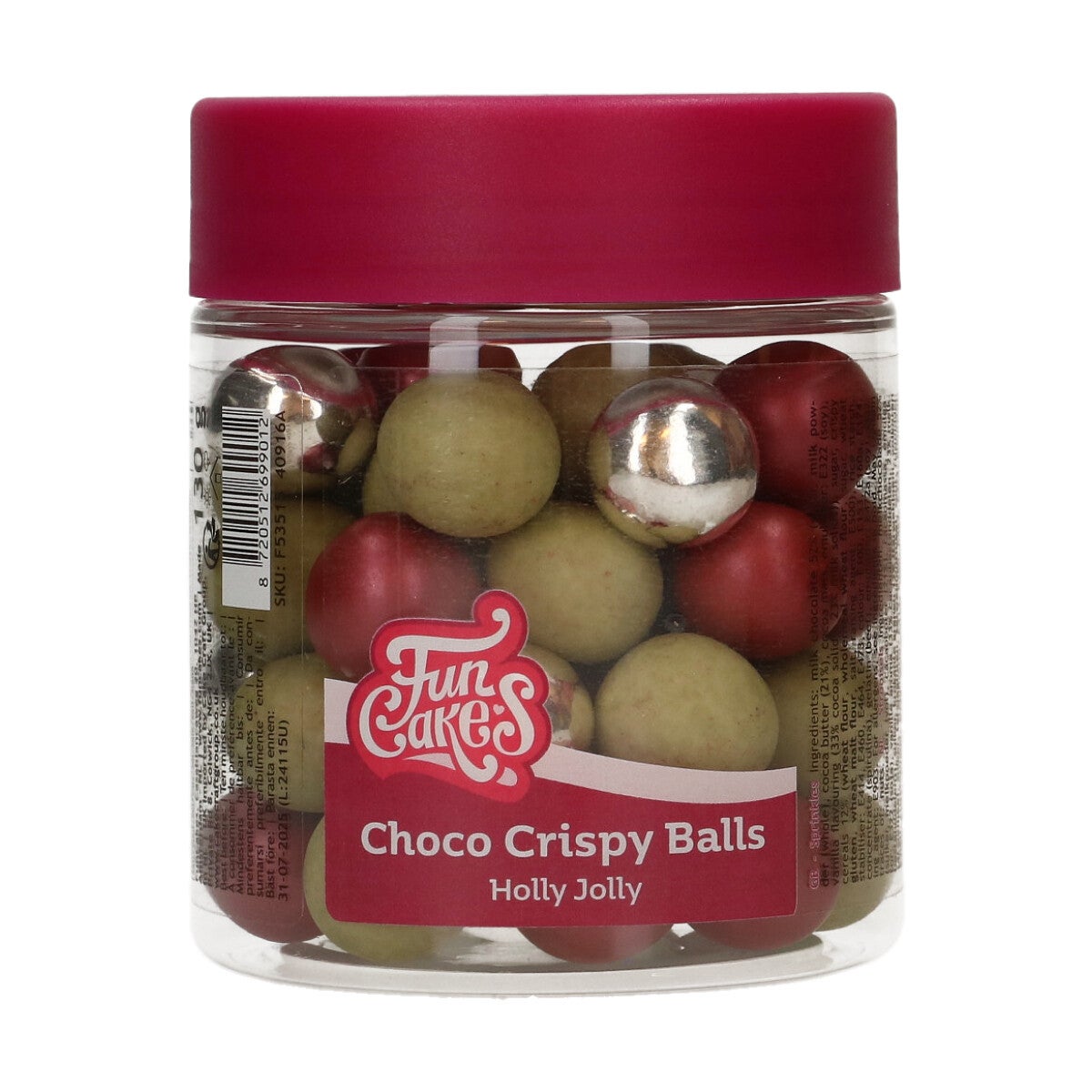 FunCakes Choco Crispy Ballen Holly Jolly 130g BBD Discount