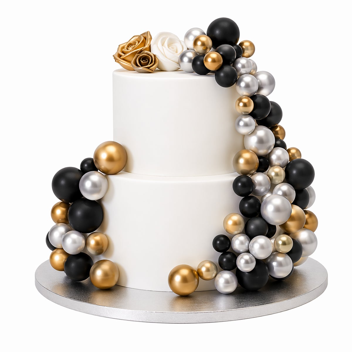 Simply Making Decoratieve Ballenset Metallic Goud Zilver & Zwart pk/32