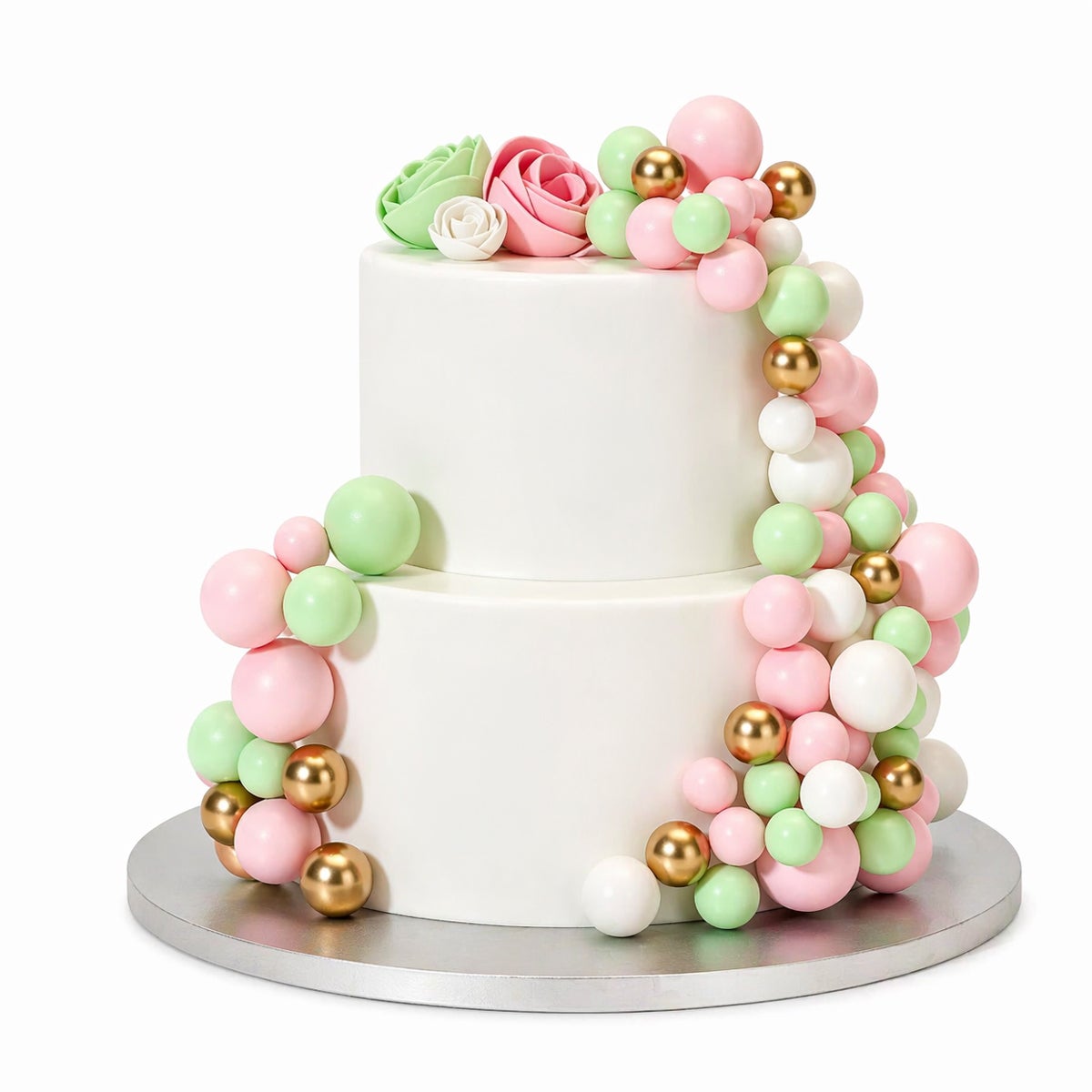 Simply Making Decoratieve Ballenset Pastel Roze Groen & Goud pk/32