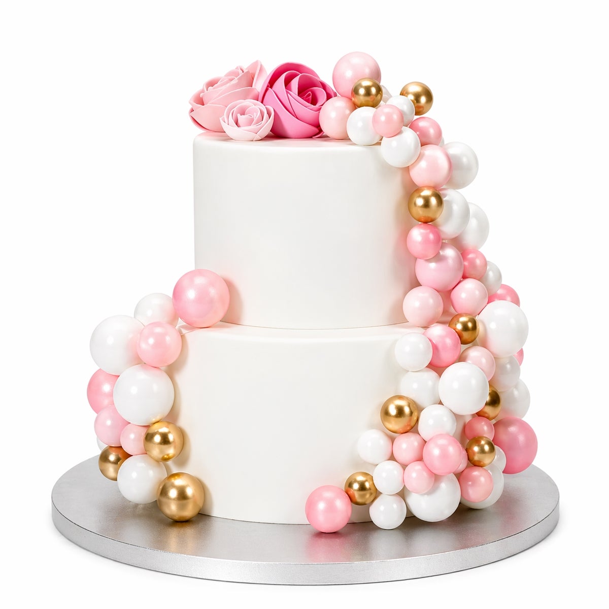 Simply Making Decoratieve Ballenset Roze Ombre & Goud pk/32