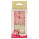 FunCakes Fondant Decoraties Madeliefjes Wit Roze set/12