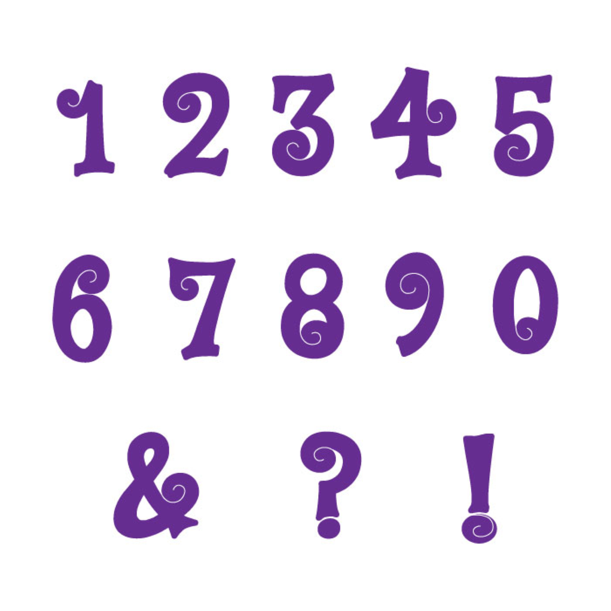 Marvelous Molds Silicone Mal - Swirly Numbers Flexabet™