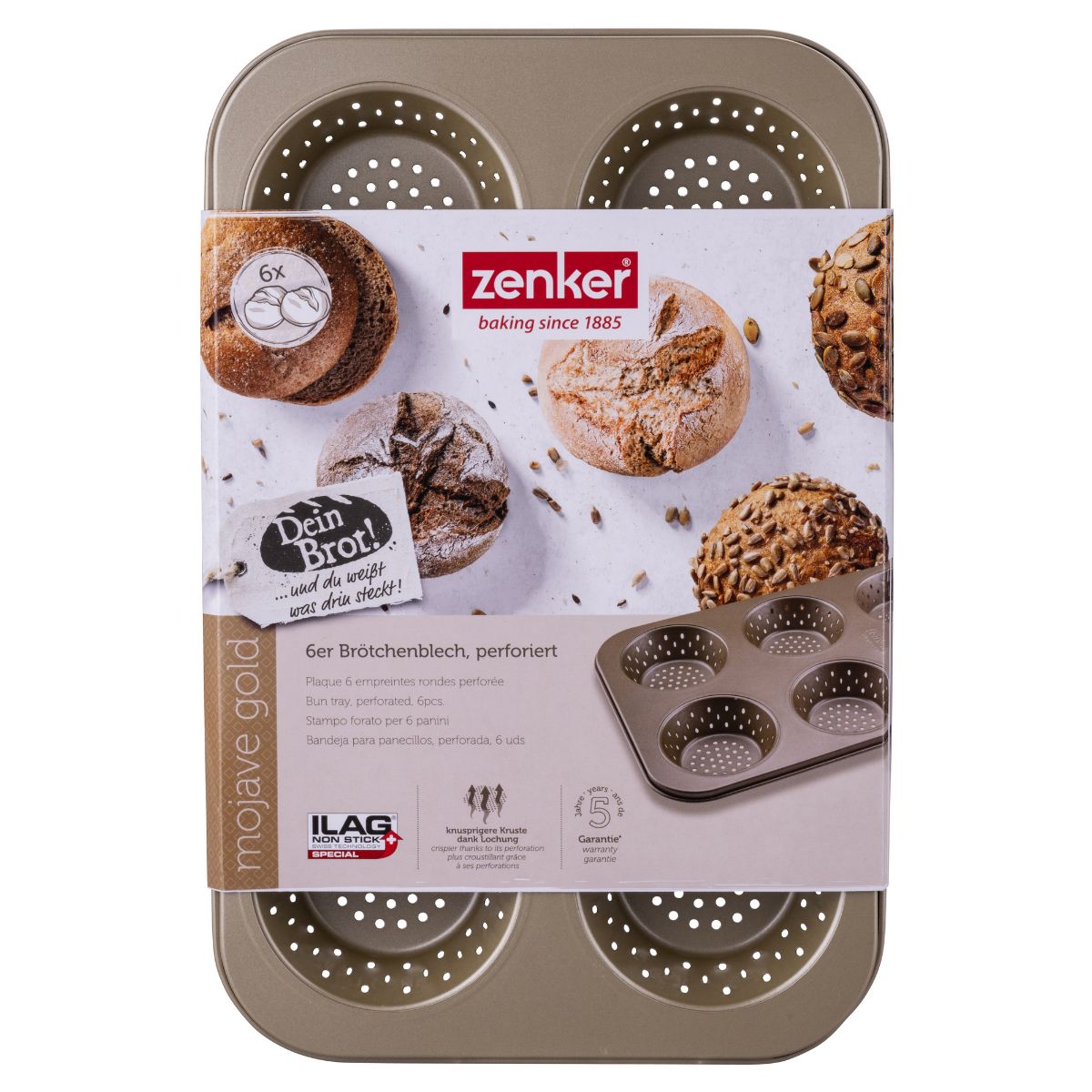 Zenker Broodjes Bakvorm Geperforeerd 6 vaks