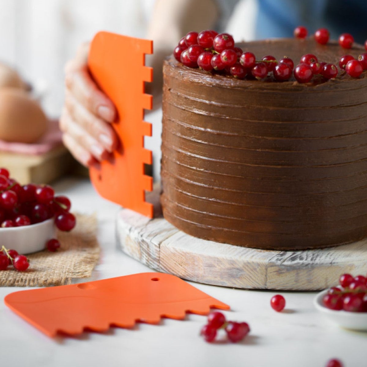 Decora Plastic Schraper geschulpt en gegolfd pk/2 (12x8cm)