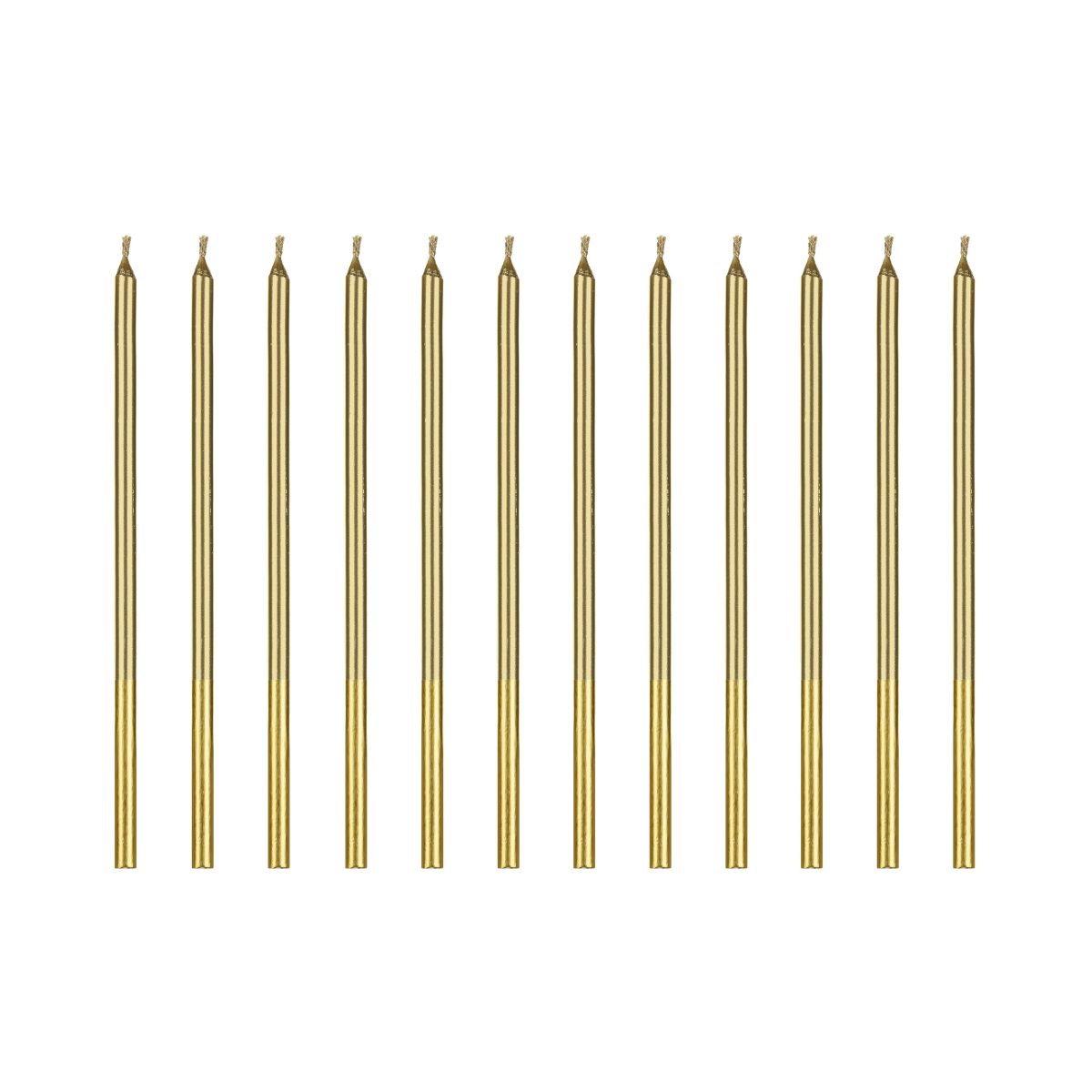 PartyDeco Kaarsen Goud 12/pcs
